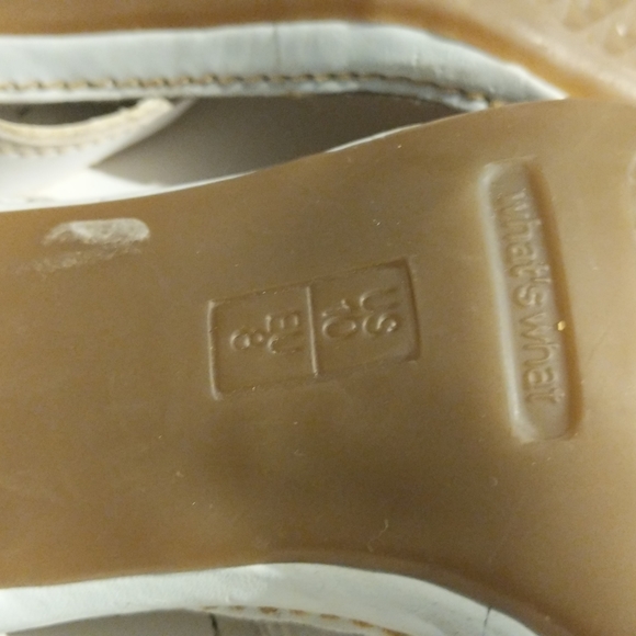 White 3 inch What's What by Aerosoles sandals - Picture 5 of 6